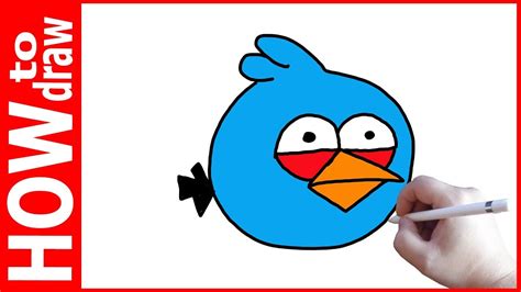 How To Draw Angry Birds Blue Как нарисовать Энгри Бёрдс Youtube