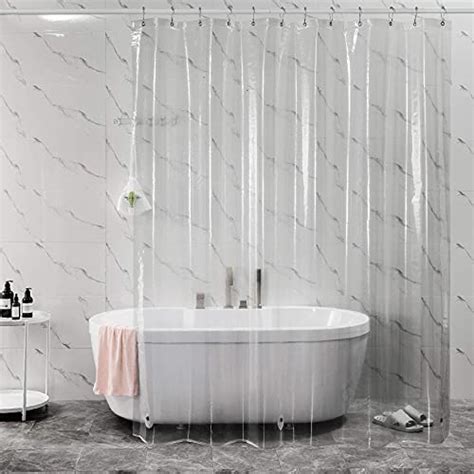 Titanker Plastic Shower Curtain Liner 72 X 72 Inches Peva 8g Shower Liner With 3 Magnets Heavy