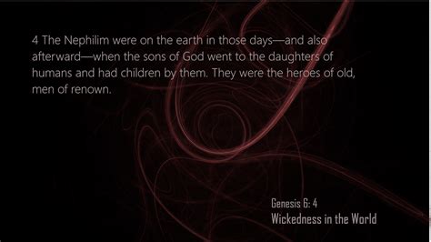 Genesis 6 4 Wickedness In The World