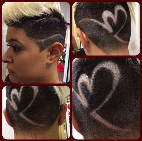 Heart surf slash hair design. | girl undercut | blonde ...