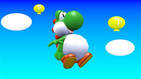 As well as dashing and jumping, the player can also fly or float with the aid of the cape. Yoshi loves P-Balloon 2 by trejowauk on DeviantArt