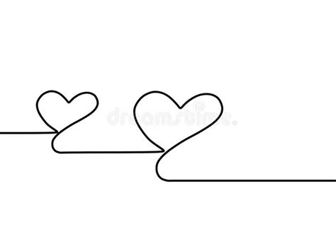 Continuous One Line Drawing Heart Sign And Symbol Of Love And Romance
