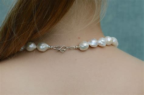 Majestic Baroque Pearl Elegance Necklace Nepogodova New Zealand