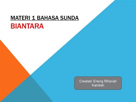 Materi Biantara Sunda – Beinyu.com