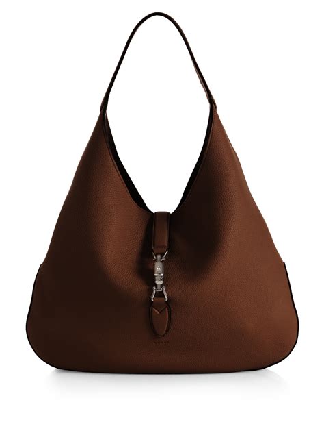 Gucci Jackie Soft Leather Hobo Bag In Brown Lyst
