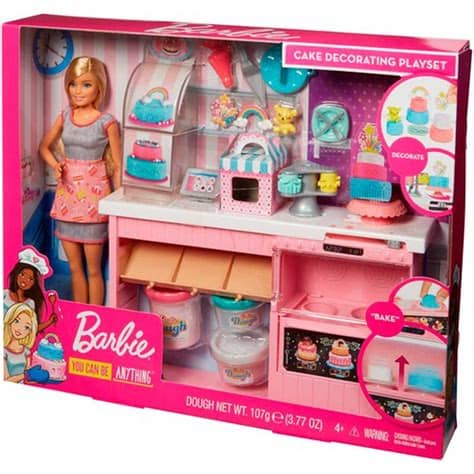 ¿o hacer dulces y caramelos? Barbie Chef de Pasteles Mattel