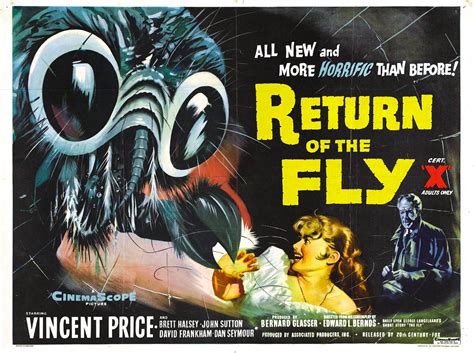 Old Retro Horror Film Posters Return Of The Fly Cult Faction