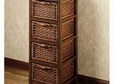 Wicker Shelves With Drawers