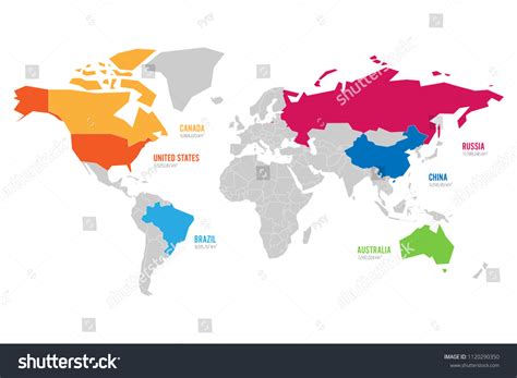 World Map Vector Illustration Infographics Highlighted เวกเตอร์สต็อก