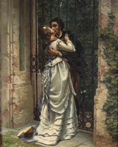 Silvio Allason Italian 1845 1912 Il Bacio The Kiss 1910