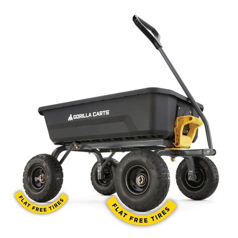 GORILLA CARTS Super Heavy Duty Poly Dump Cart