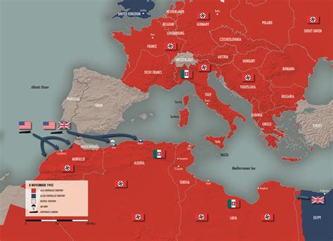 65 World War Ii Europe And North Africa Map Map