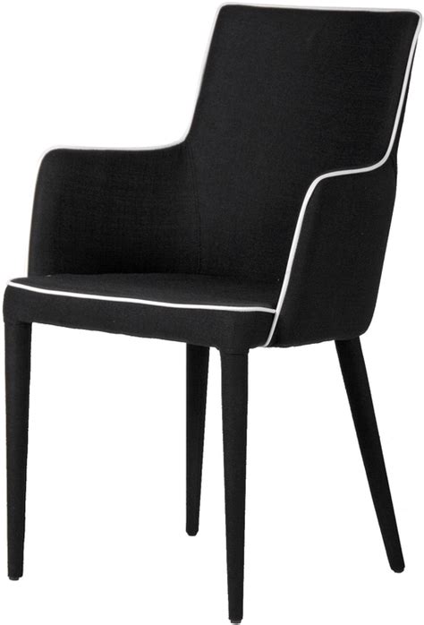 Black And White Upholstered Dining Chair Dining Chairs