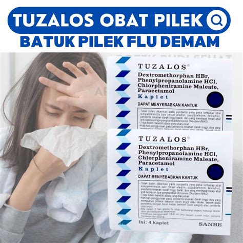 Jual Tuzalos Obat Flu Demam Sakit Kepala Obat Pilek Batuk Strip 4