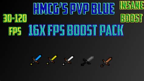Minecraft Pvp Blue Edit 16x Huge Fps Boost Low Fire Short Swords