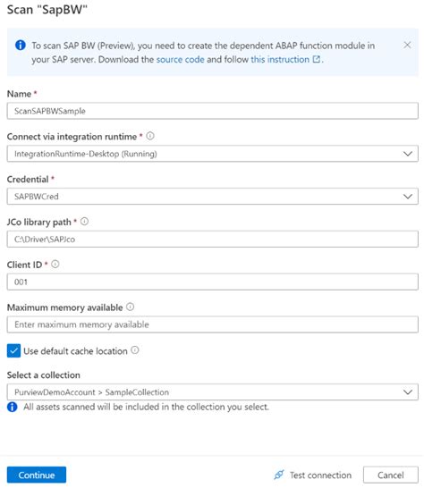 Connect To And Manage An Sap Business Warehouse Microsoft Purview
