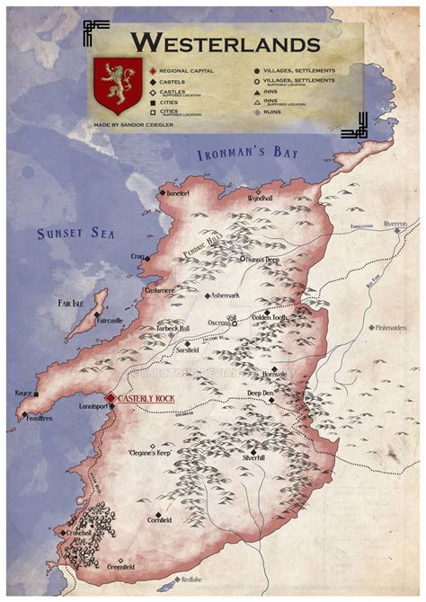 Westeros Westerlands By 86botond On Deviantart Game Of Thrones Art