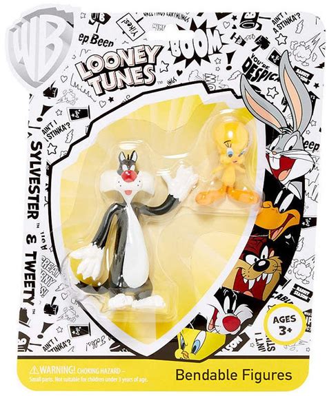 Looney Tunes Nj Croce Sylvester And Tweety Bendable Action Figure 2