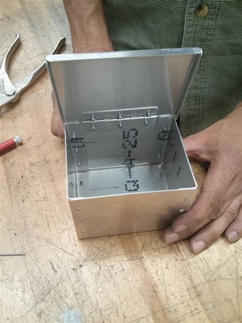A Riveted Metal Box With Lid 11 Steps Instructables