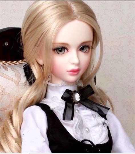 Doll With Long Blonde Hair Pulled Back Cute Dolls Gothic Dolls