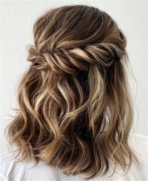 Half Updo Wedding Guest Hairstyle Easy Wedding Guest Hairstyles Short