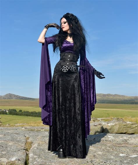 Velvetwitch Skirt Crushed Velvet Witchy Pagan Goth Skirt By