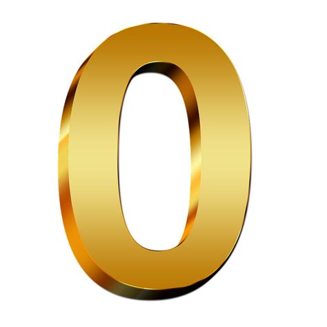 0 Gold Number Png Picpng