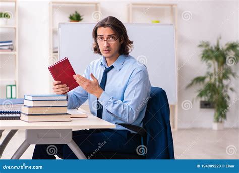 Young Businessman Student Studying At Workplace Stock Photo Image Of