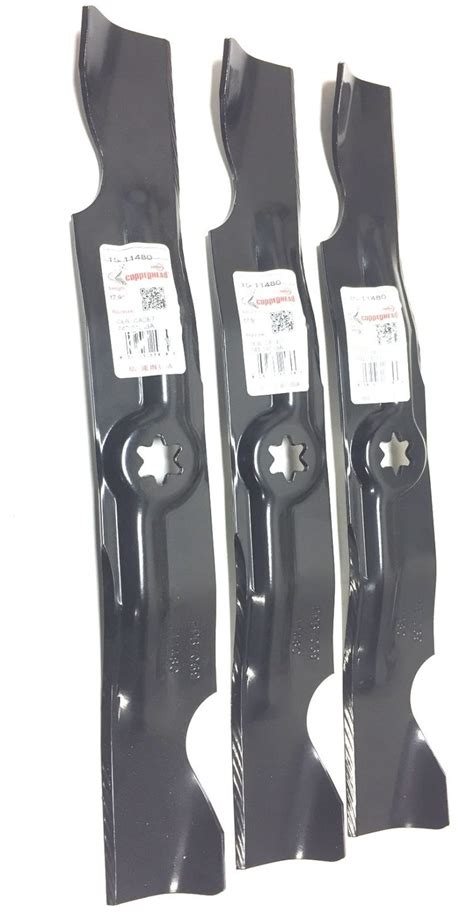 Set Of 3 Blades For Mtd 742 04053a 742 04053b 742 04053c 742 04056