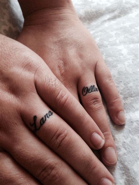 Ring Finger Initial Tattoos For Couples Best Tattoo Ideas