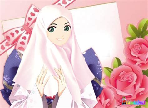 32 Gambar Kartun Berkerudung Cantik Neal Benitez