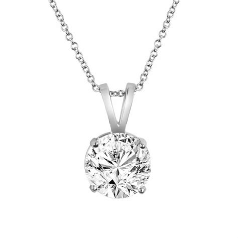 Sterling Silver Diamante Pendant Necklace By Diamond Affair