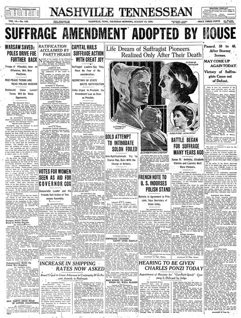 Heres What The Newspaper Front Pages Looked Like When Women Got The