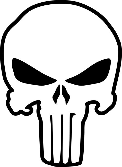 Download 4 Inch Magnet White Punisher Skull Transparent Clipart