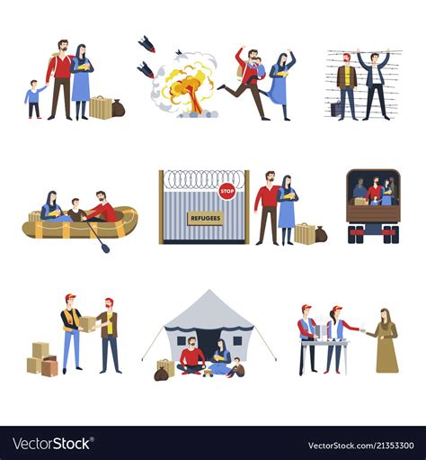 refugees people social asylum issues royalty free vector