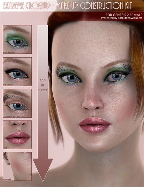 Extreme Closeup Makeup For Genesis 2 Females Daz 3d