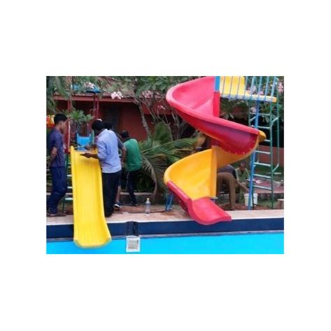 Playground Spiral Frp Swimming Pool Slides Age Group 3 55 At Rs