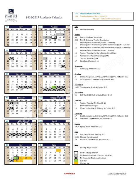 North Kansas City School District Calendar Academic Calendar School