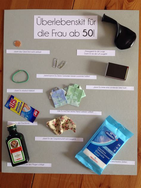 Das perfekte geschenk zum 50. SurvivalKit zum 50. Geburtstag - JudithsKreativwerkstatt