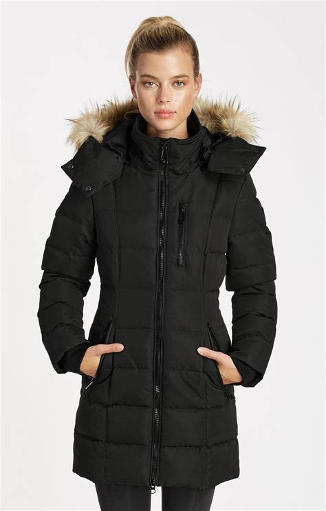 Hannah Mid Length Quilted Parka Black With Images Quilted Parka