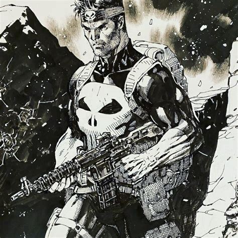 Punisher By Lee Jim Lee Art Marvel Comics Drawing Punisher Marvel