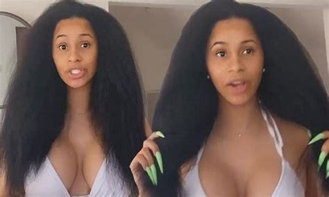 Cardi B Embraces Her Natural Hair Texture On Instagram This Is Really How My Hair Is