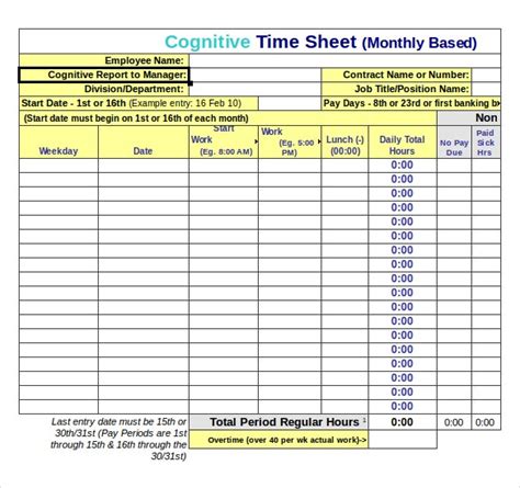 Sample Time Sheets Excel Iweky