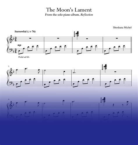 The Moons Lament Shoshana Michel — Digital Sheet Music