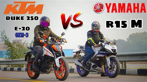 Ktm Duke 250 Gan 3 Vs Yamaha R15m Bs6 Drag Race 🏁 Shocking Result 😳