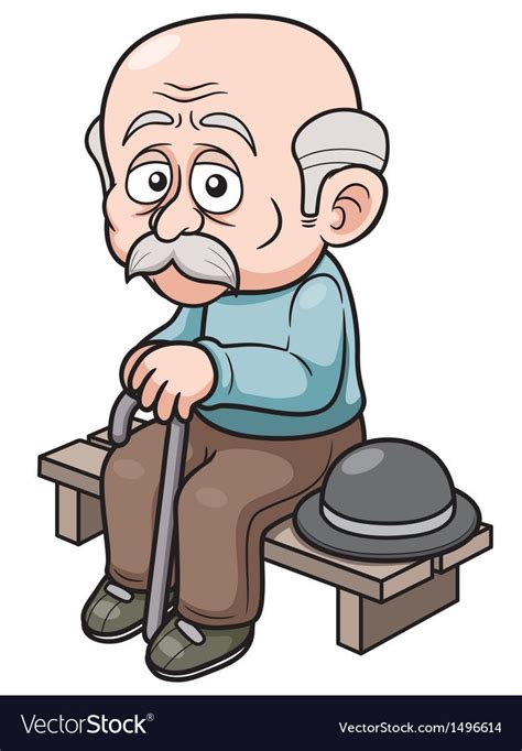 Old Man Vector Image On Vectorstock Old Man Cartoon Old