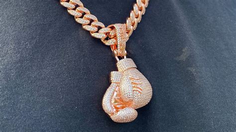 Lfy Iced Boxing Gloves Pendant In Rose Gold Lfyshop Youtube