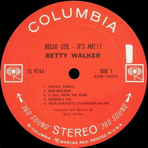 Von betty walker (1964) (vinyl) und weitere betty walker alben jetzt bequem und günstig bestellen bei recordsale. Vintage Stand-up Comedy: Betty Walker - Hello Ceil, It's ...