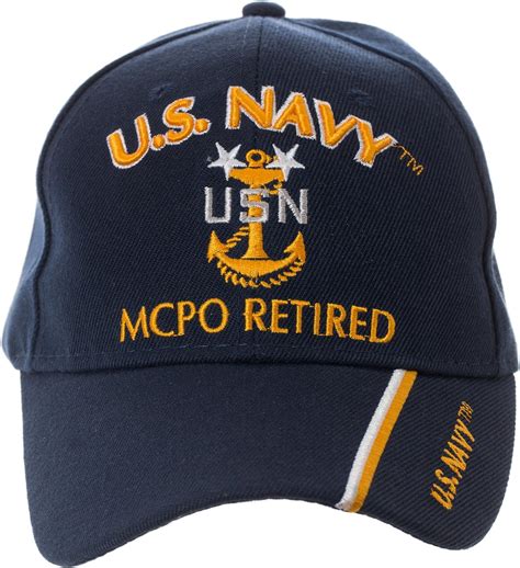 Officially Licensed Us Navy Retired Baseball Cap Multiple Ranks