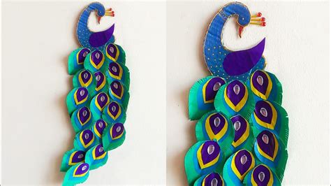 How To Make Peacock Paper Peacock Peacock Wall Hanging Cardboard